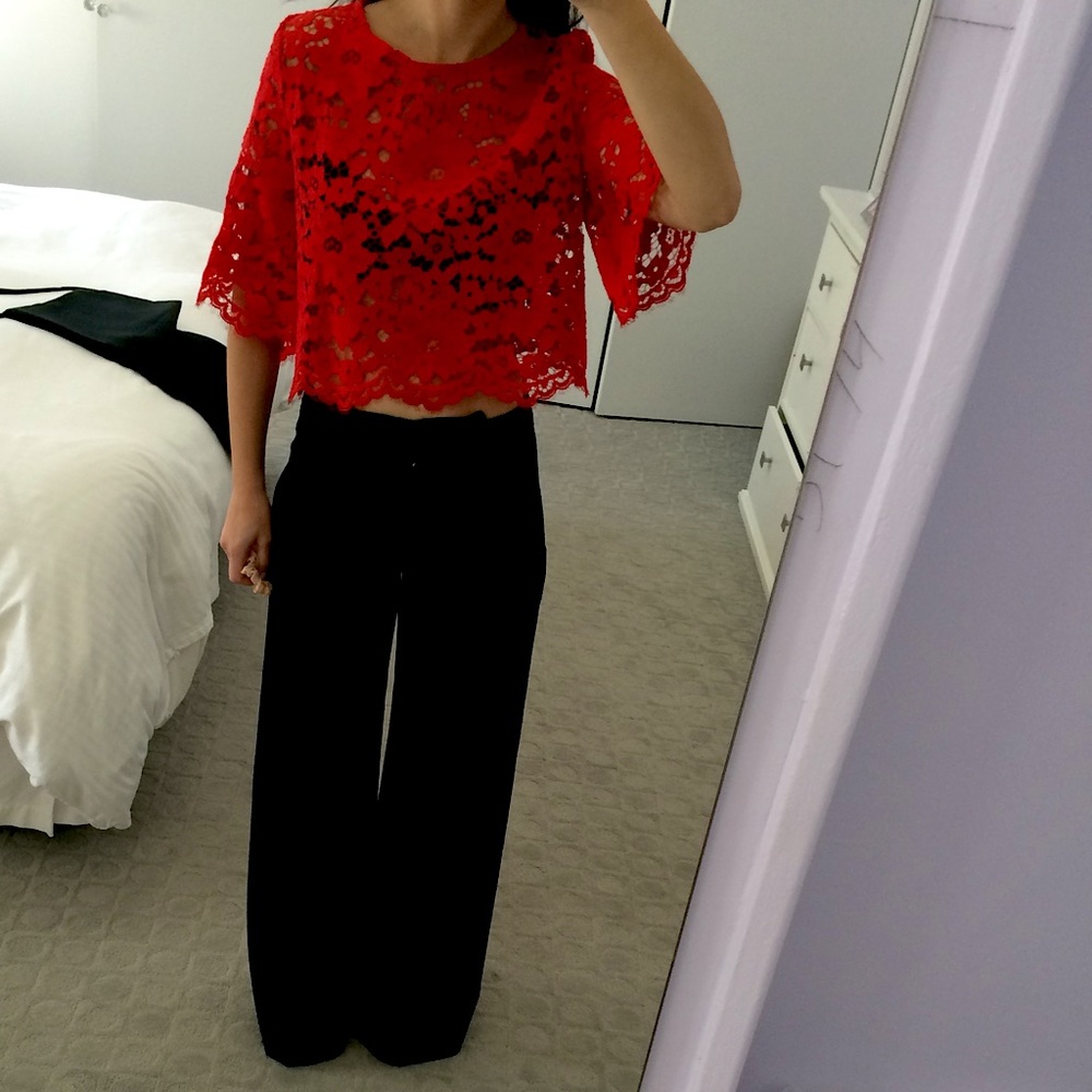 Alexis lace crop top